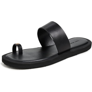 Tory Burch Women’s Toe Ring Flip Flops(Perfect Black/Perfect Black)
