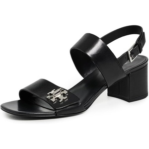Tory Burch Women’s Turnlock Heel Sandals(Perfect Black)