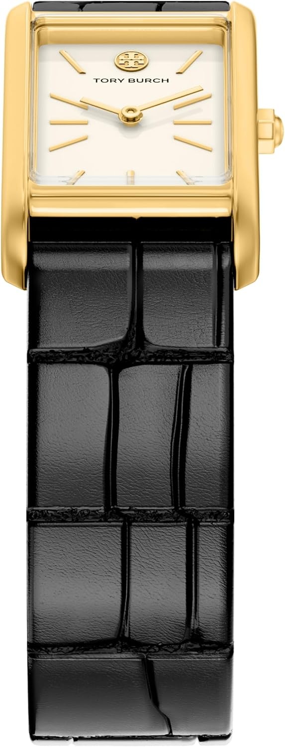 image:imageTory Burch Eleanor Watch for WomenSlim BlackGold