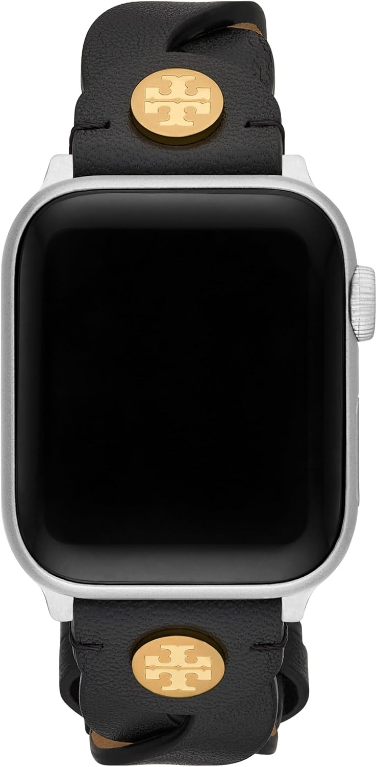 image:imageTory Burch Womens BraidedLeather 38404142mm Band For Apple WatchBlack Braided