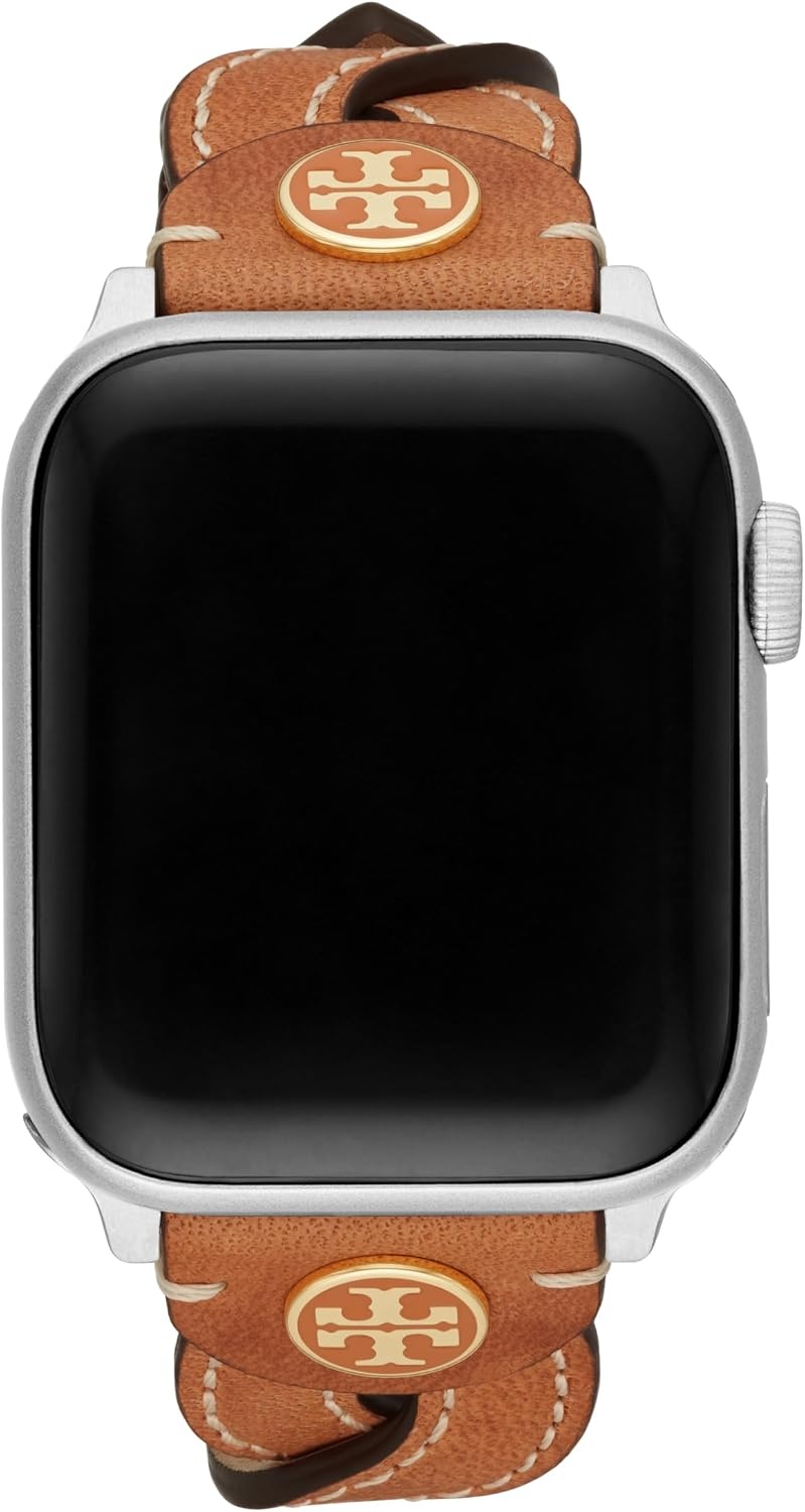 image:imageTory Burch Womens BraidedLeather 38404142mm Band For Apple WatchBrown Braided