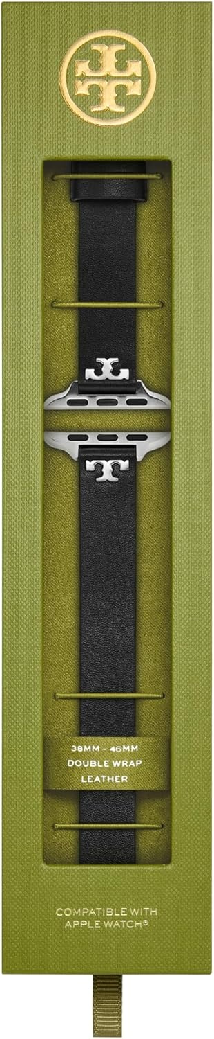 image:imageTory Burch Womens Double T 38404142444546mm Band for Apple WatchBlack Double Wrap
