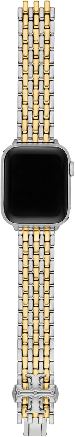 image:imageTory Burch Womens Eleanor 38404142mm and 42444546mm Stainless Steel Band for Apple WatchTwoTone Logo