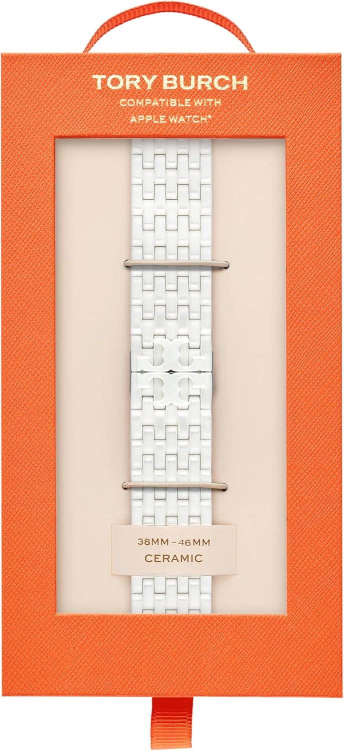 image:imageTory Burch Womens Eleanor 38404142mm and 42444546mm Stainless Steel Band for Apple WatchWhite