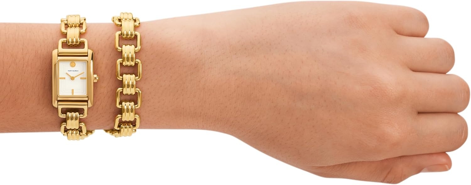image:imageTory Burch Womens Eleanor Stainless Steel WatchGold Wrap