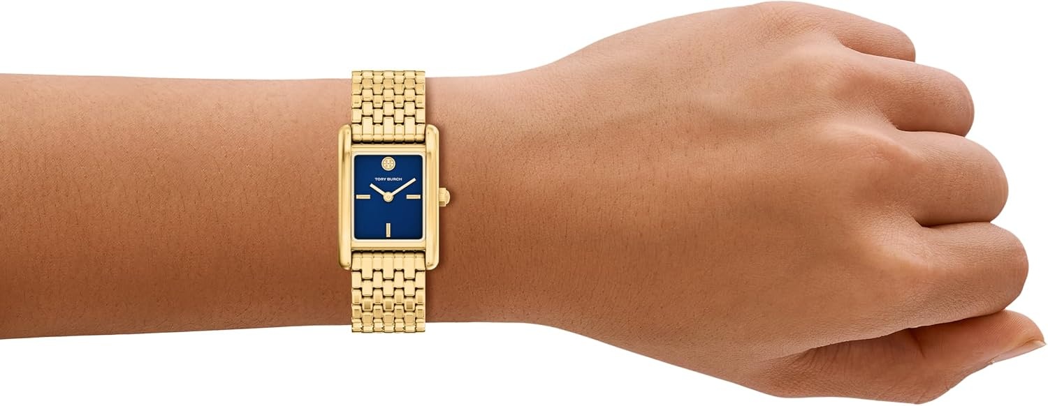 image:imageTory Burch Womens Eleanor Stainless Steel WatchGoldBlue
