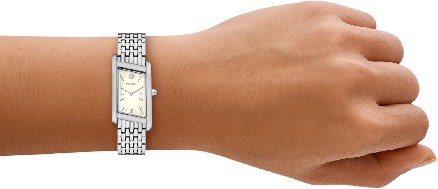 image:imageTory Burch Womens Eleanor Stainless Steel WatchSilver Angled