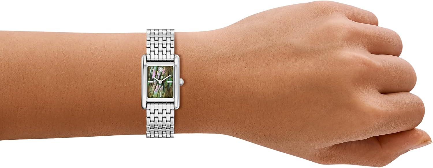 image:imageTory Burch Womens Eleanor Stainless Steel WatchSilverBlack
