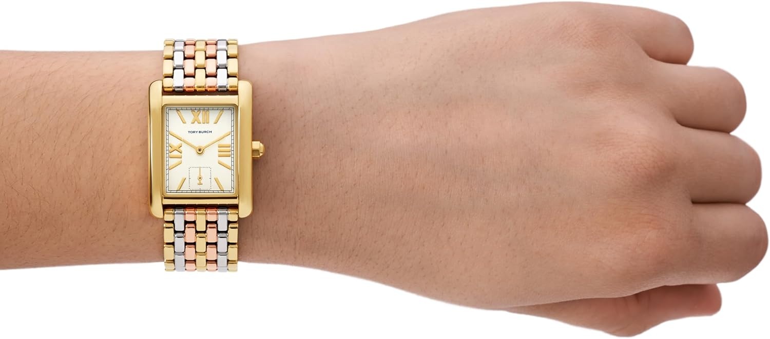 image:imageTory Burch Womens Eleanor Stainless Steel WatchTriTone