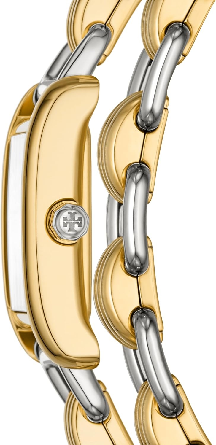 image:imageTory Burch Womens Eleanor Stainless Steel WatchTwoTone Wrap