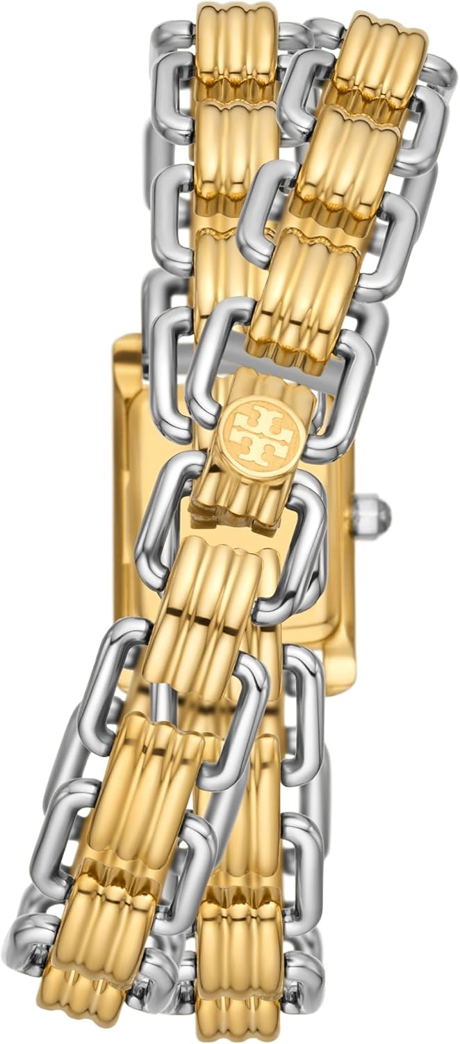image:imageTory Burch Womens Eleanor Stainless Steel WatchTwoTone Wrap