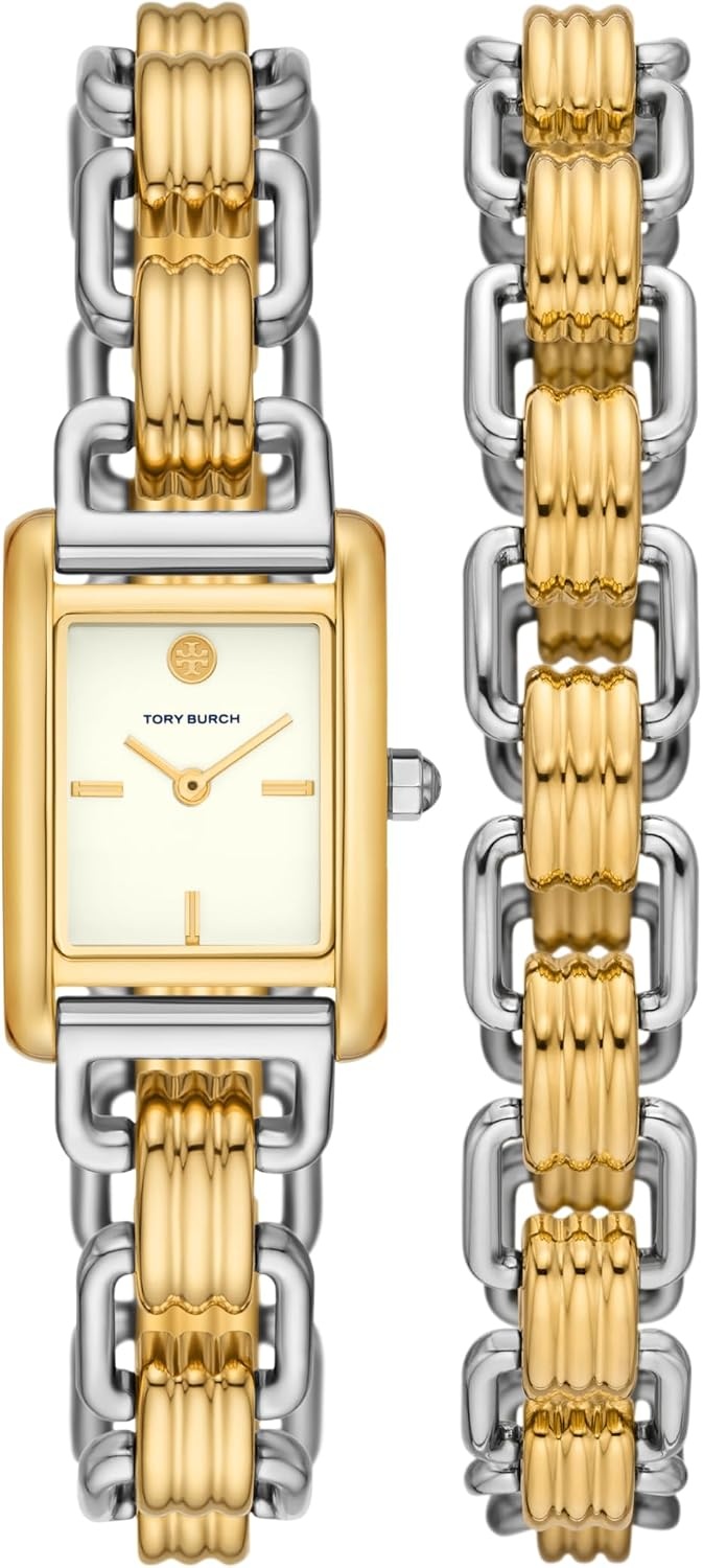 image:imageTory Burch Womens Eleanor Stainless Steel WatchTwoTone Wrap
