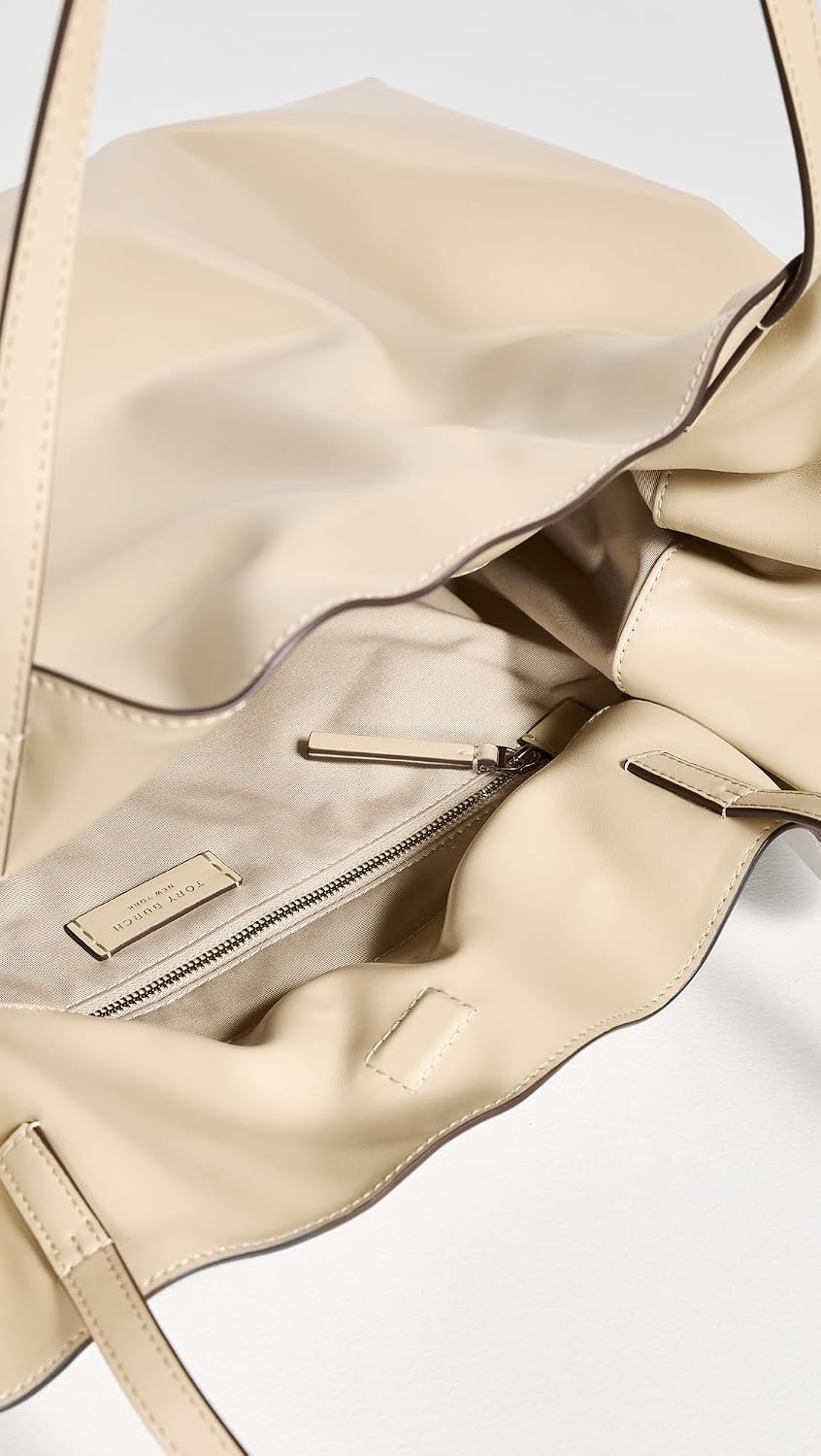image:imageTory Burch Womens Ella Drawstring ToteLight Stone