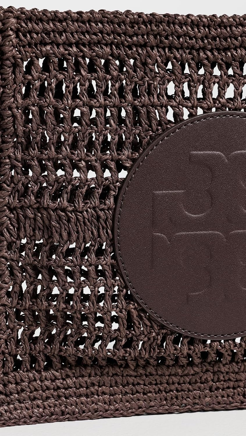 image:imageTory Burch Womens Ella Hand Crochet PouchDark Cocoa