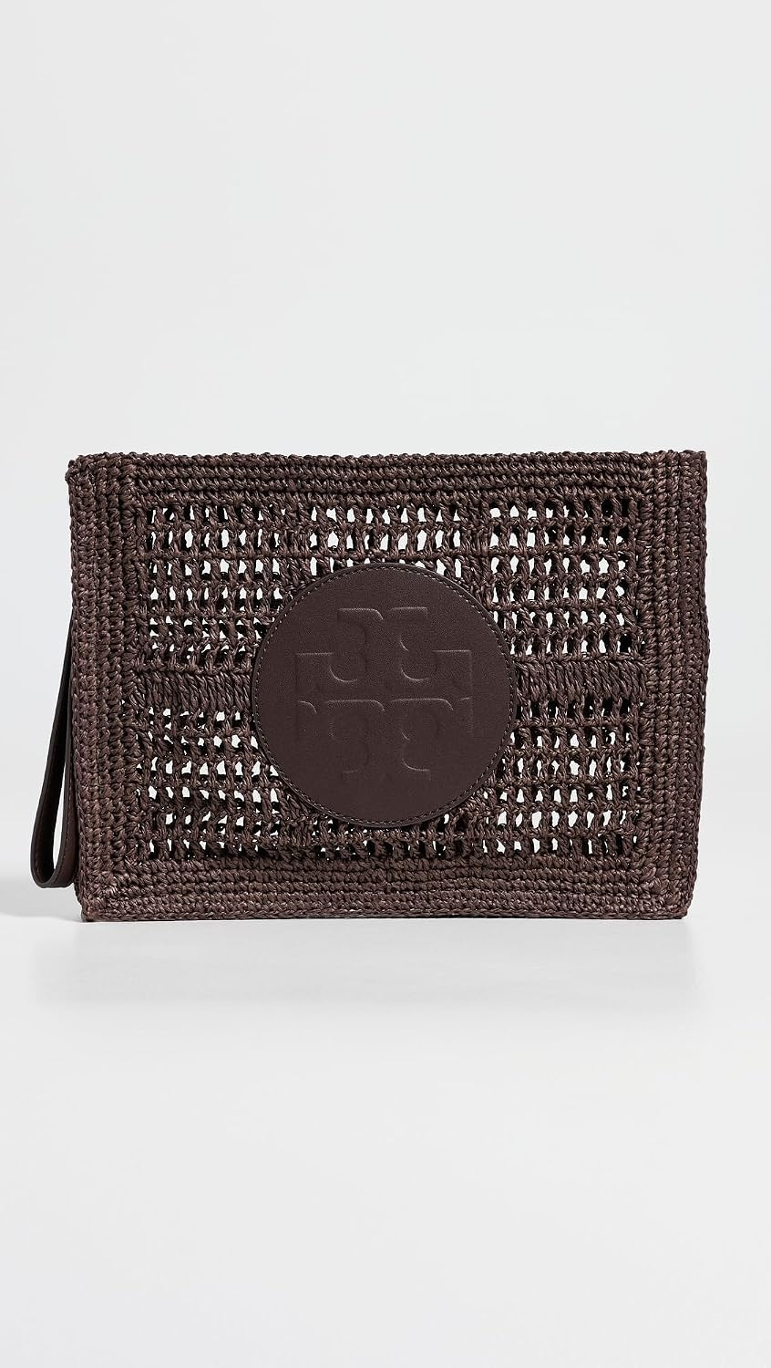 image:imageTory Burch Womens Ella Hand Crochet PouchDark Cocoa