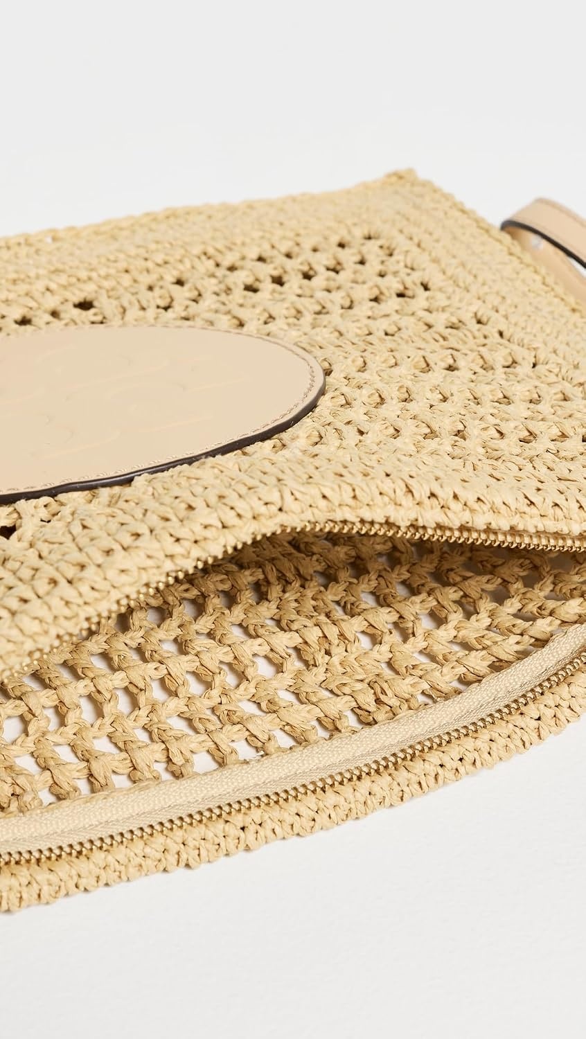 image:imageTory Burch Womens Ella Hand Crochet PouchNatural