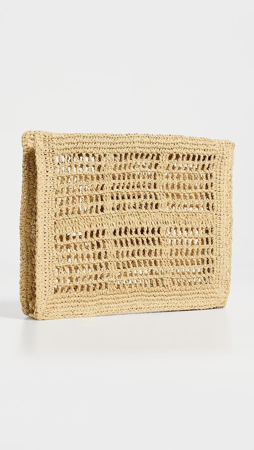 image:imageTory Burch Womens Ella Hand Crochet PouchNatural