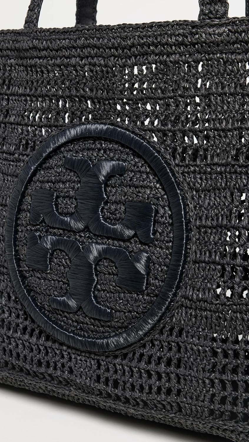 image:imageTory Burch Womens Ella Hand Crocheted Large ToteBlack