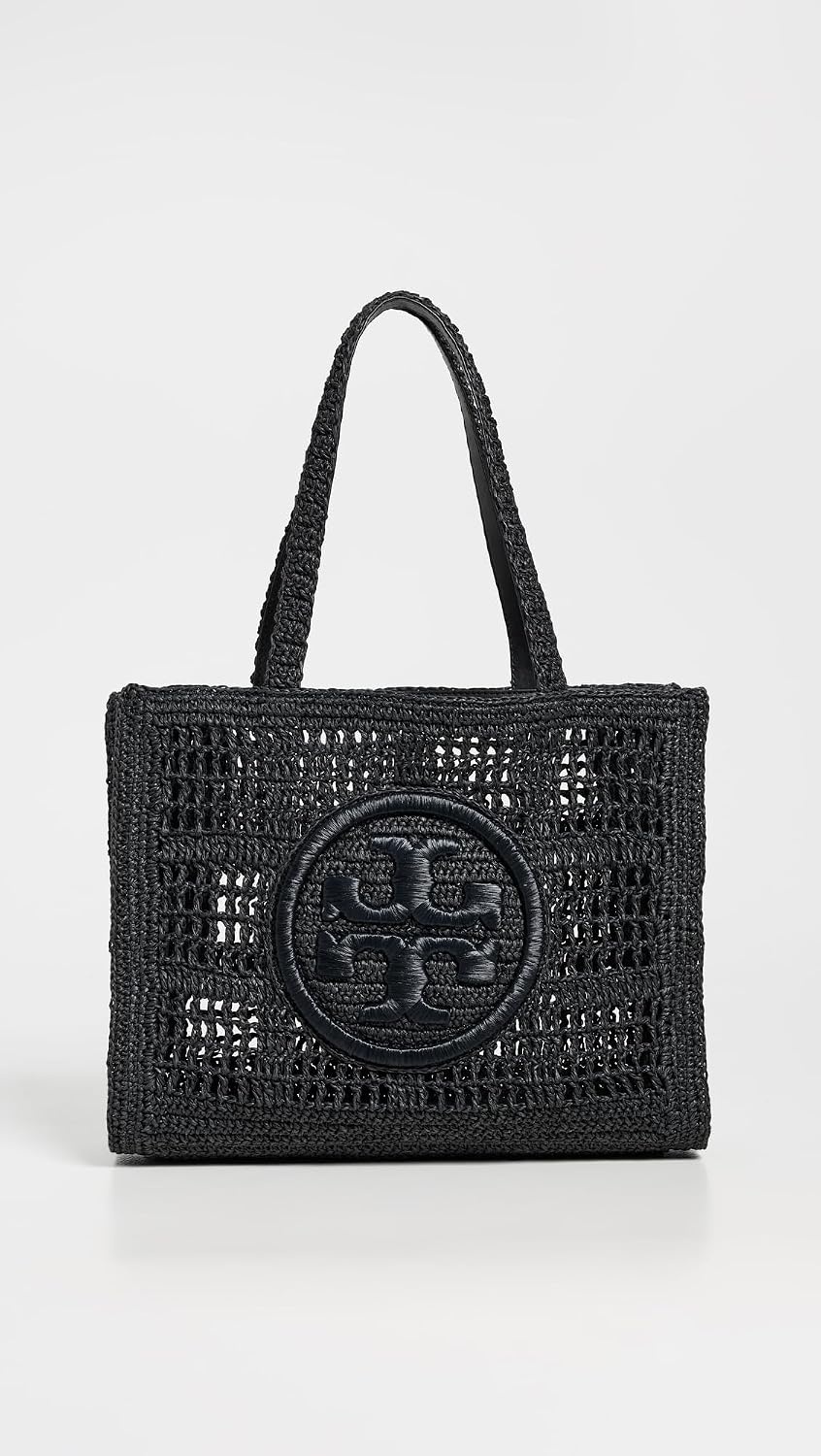 image:imageTory Burch Womens Ella Hand Crocheted Small ToteBlack