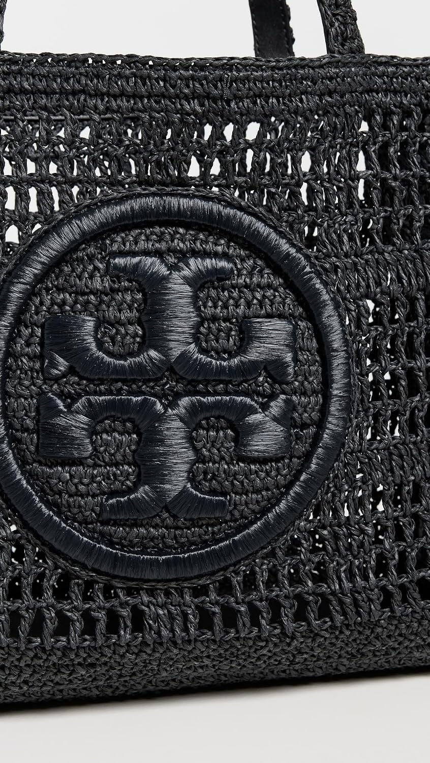 image:imageTory Burch Womens Ella Hand Crocheted Small ToteBlack