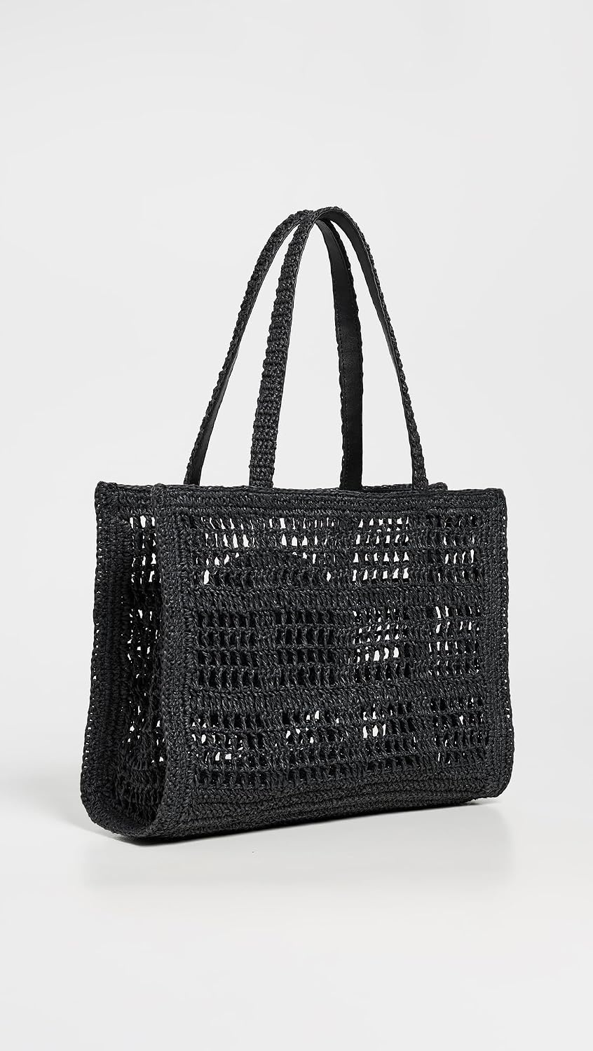 image:imageTory Burch Womens Ella Hand Crocheted Small ToteBlack