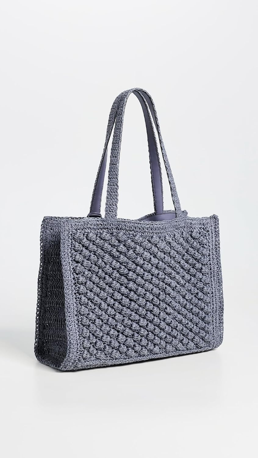 image:imageTory Burch Womens Ella HandCrocheted Popcorn Small ToteGray