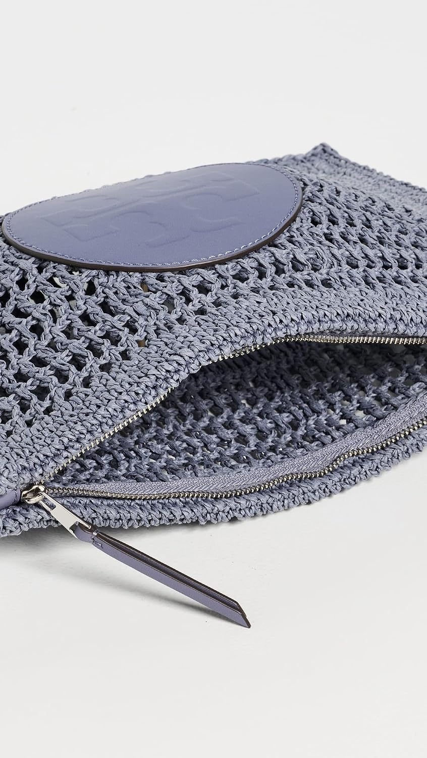 image:imageTory Burch Womens Ella HandCrocheted PouchGray