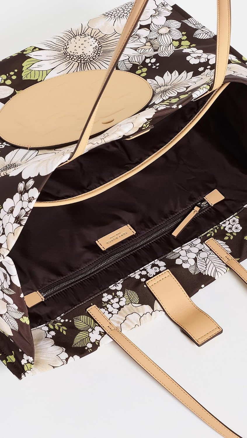 image:imageTory Burch Womens Ella Nylon Printed ToteBrown Floral
