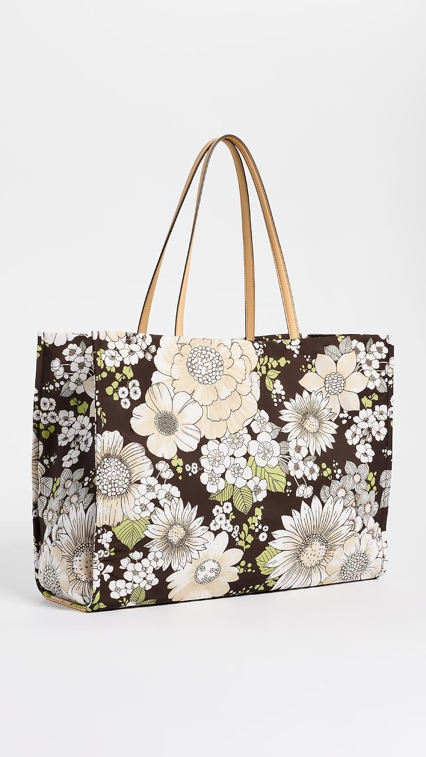 image:imageTory Burch Womens Ella Nylon Printed ToteBrown Floral