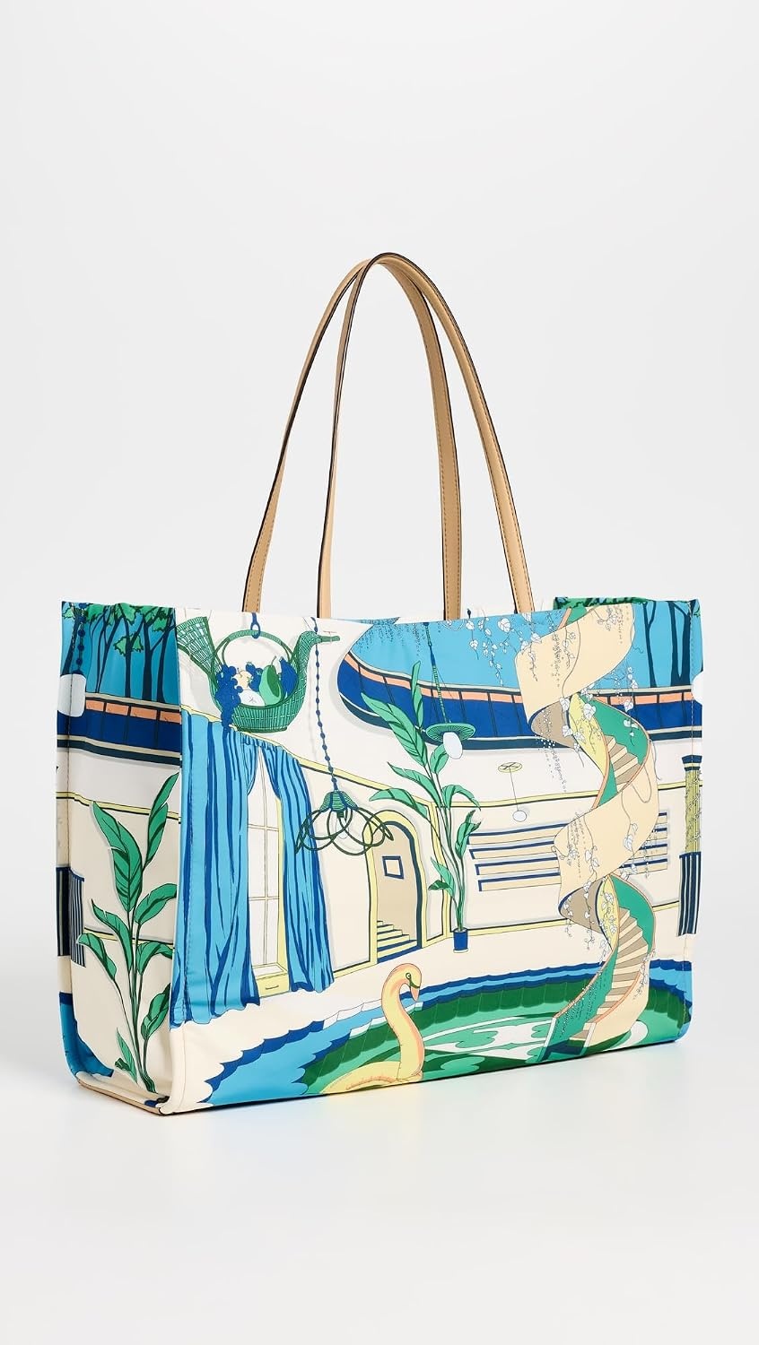 image:imageTory Burch Womens Ella Printed ToteThe Pool Blue