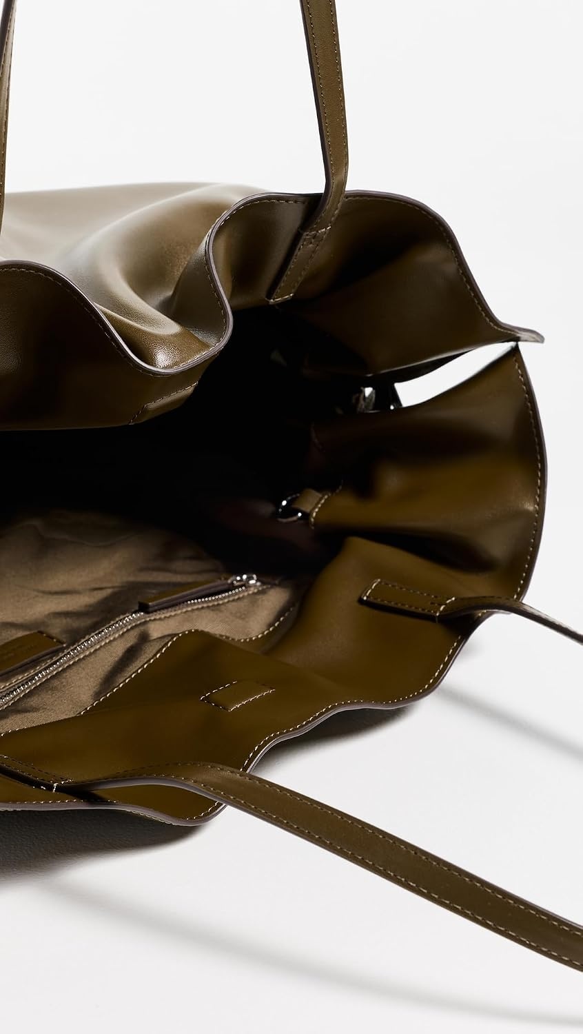 image:imageTory Burch Womens Ella Recycled Drawstring Tote BagDark Olive