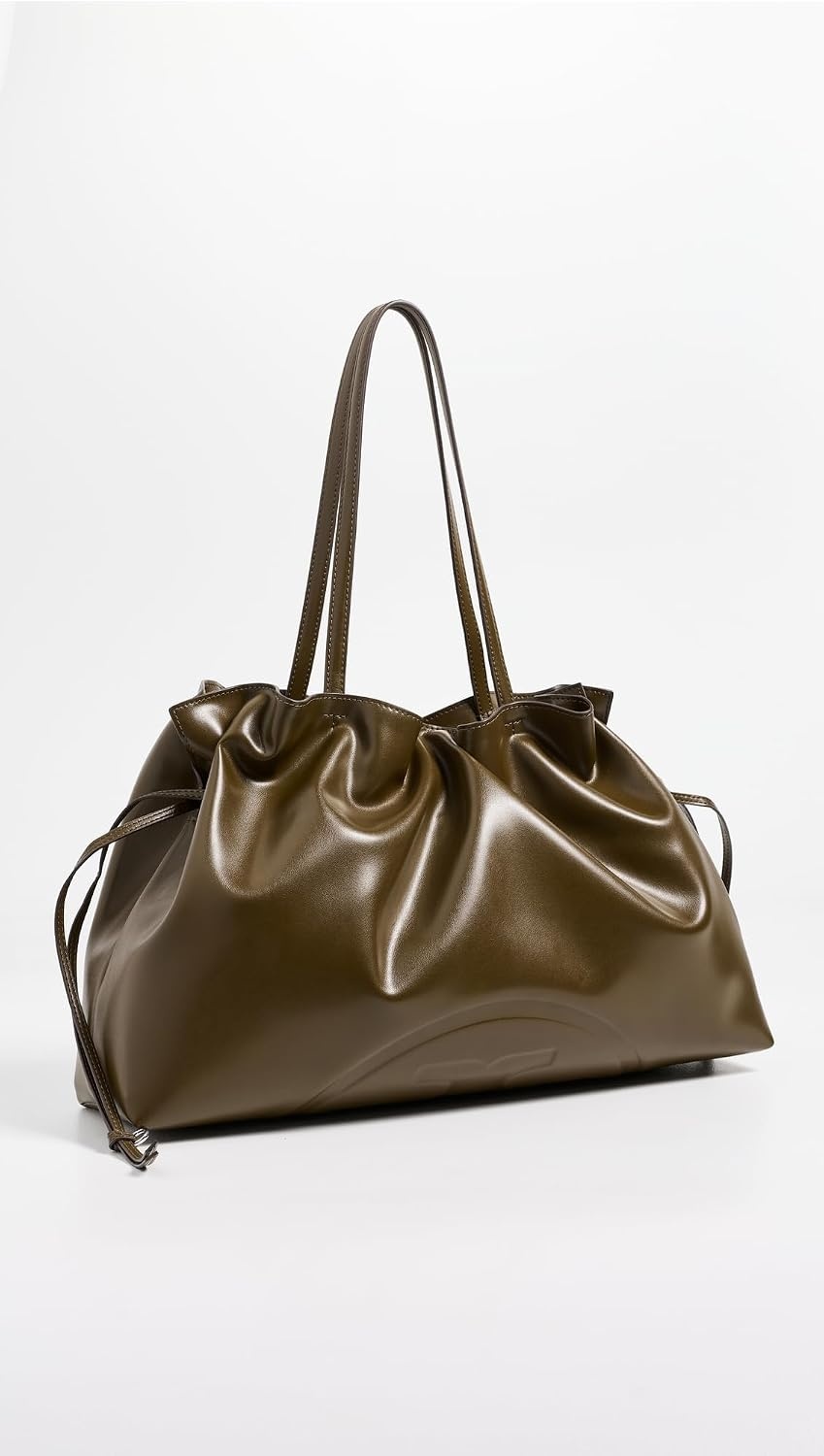 image:imageTory Burch Womens Ella Recycled Drawstring Tote BagDark Olive