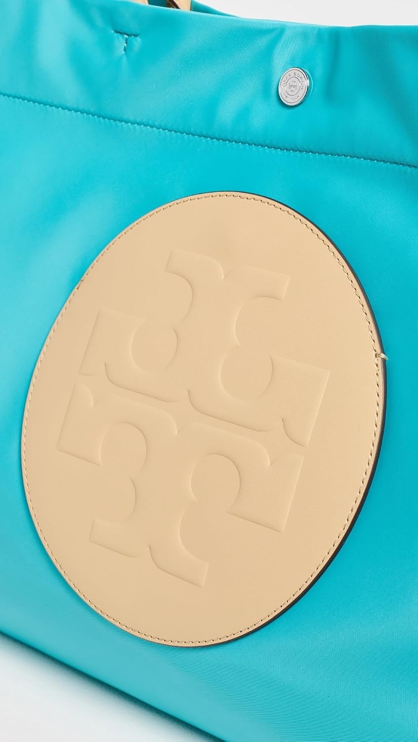 image:imageTory Burch Womens Ella Twist Reversible ToteSoft Turquoise