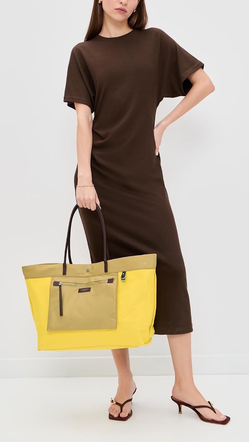 image:imageTory Burch Womens Ella Twist Reversible ToteWheat