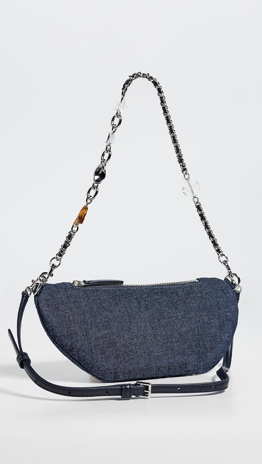 image:imageTory Burch Womens Fleming Denim Charm Belt BagBlue