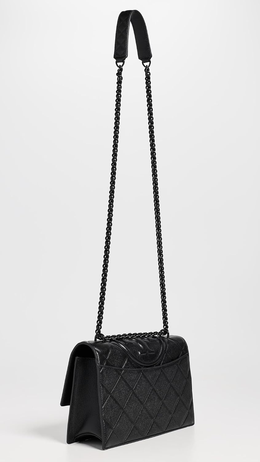 image:imageTory Burch Womens Fleming Soft Grain Convertible Shoulder BagBlackBlack