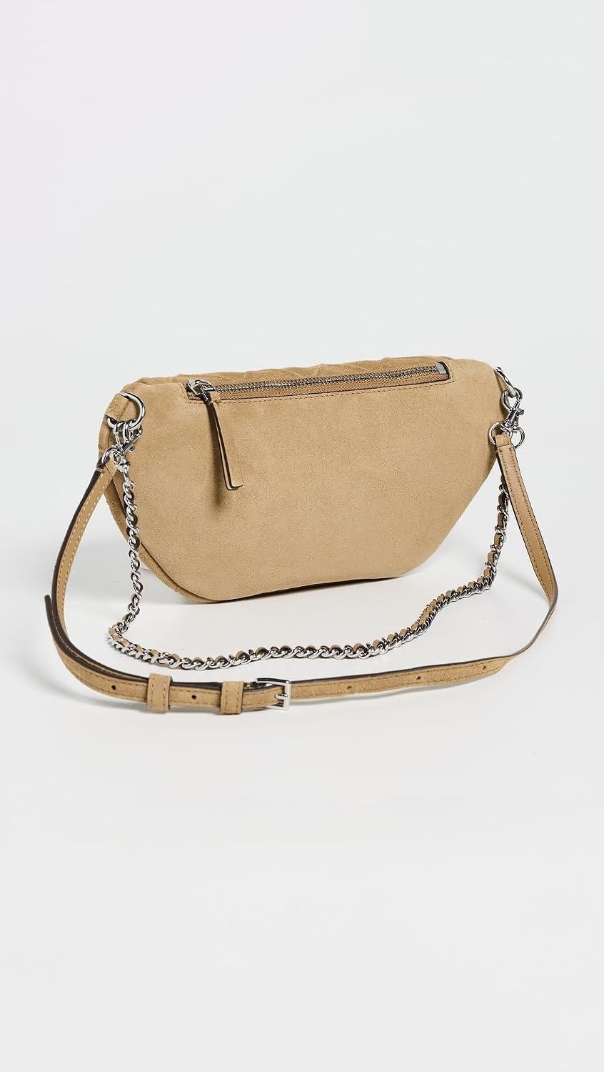 image:imageTory Burch Womens Fleming Suede Convertible Belt Bag Stone One SizeStone