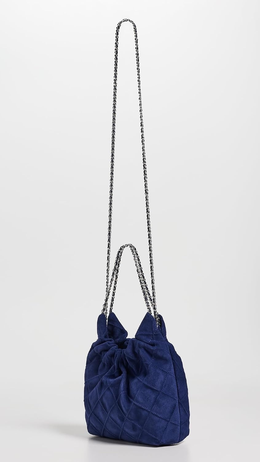 image:imageTory Burch Womens Fleming Suede Mini Hobo BagBallpoint Blue