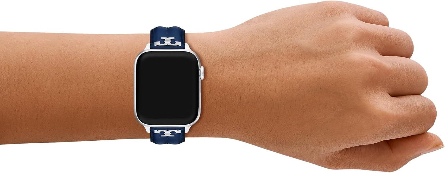 image:imageTory Burch Womens Kira 38404142mm Band For Apple WatchBlue Leather