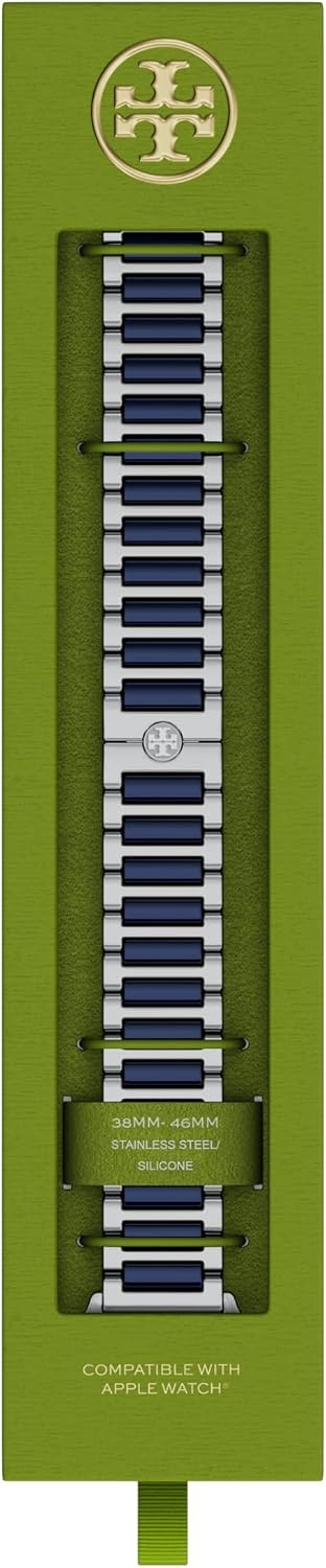 image:imageTory Burch Womens Kira 38404142mm Band For Apple WatchSilverBlue