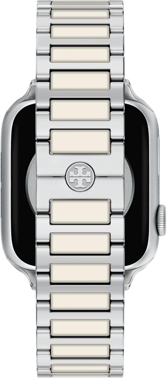 image:imageTory Burch Womens Kira 38404142mm Band For Apple WatchSilverCream