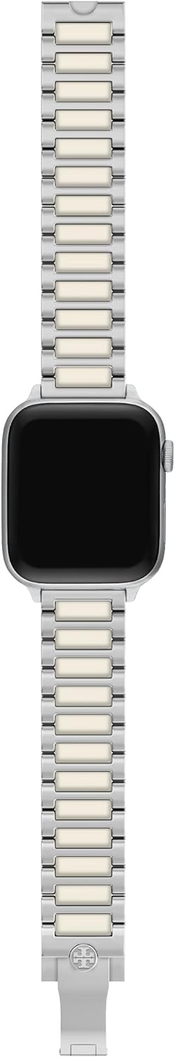 image:imageTory Burch Womens Kira 38404142mm Band For Apple WatchSilverCream