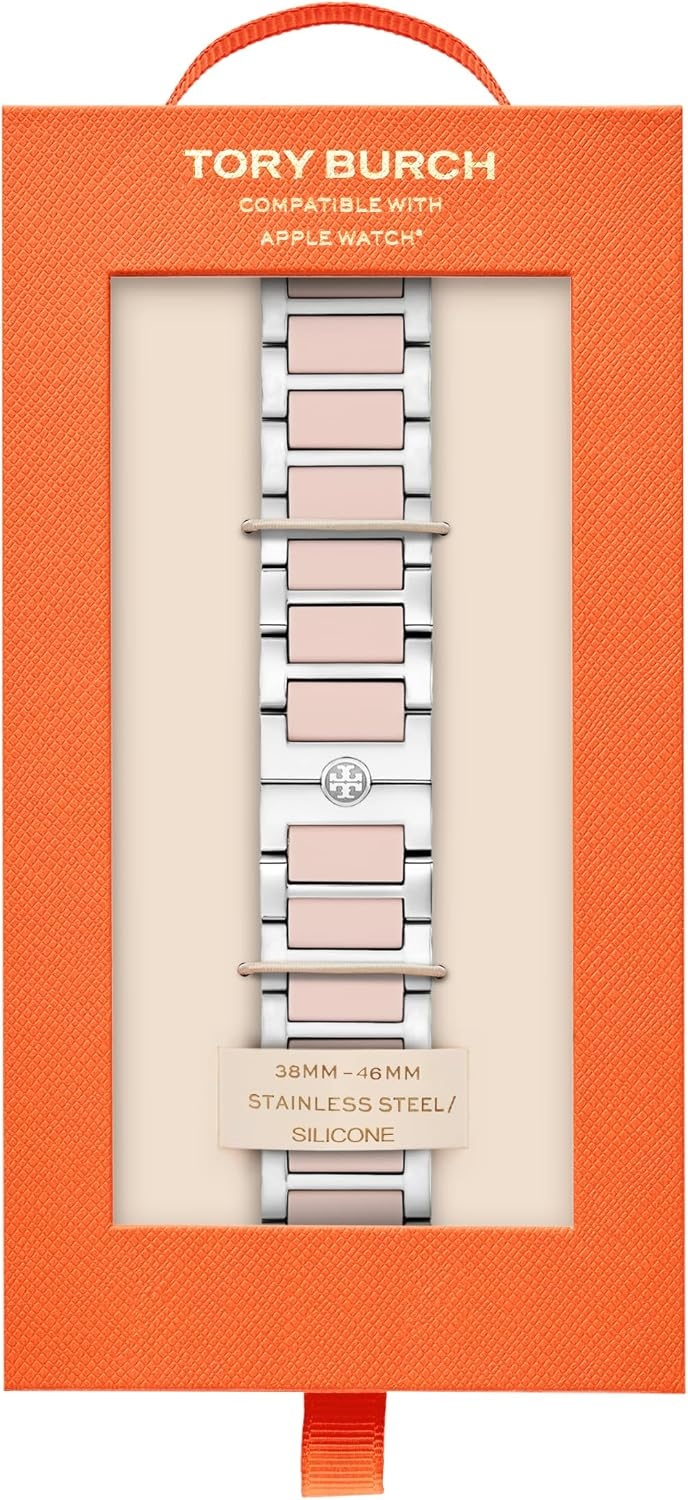 image:imageTory Burch Womens Kira 38404142mm Band For Apple WatchSilverPink