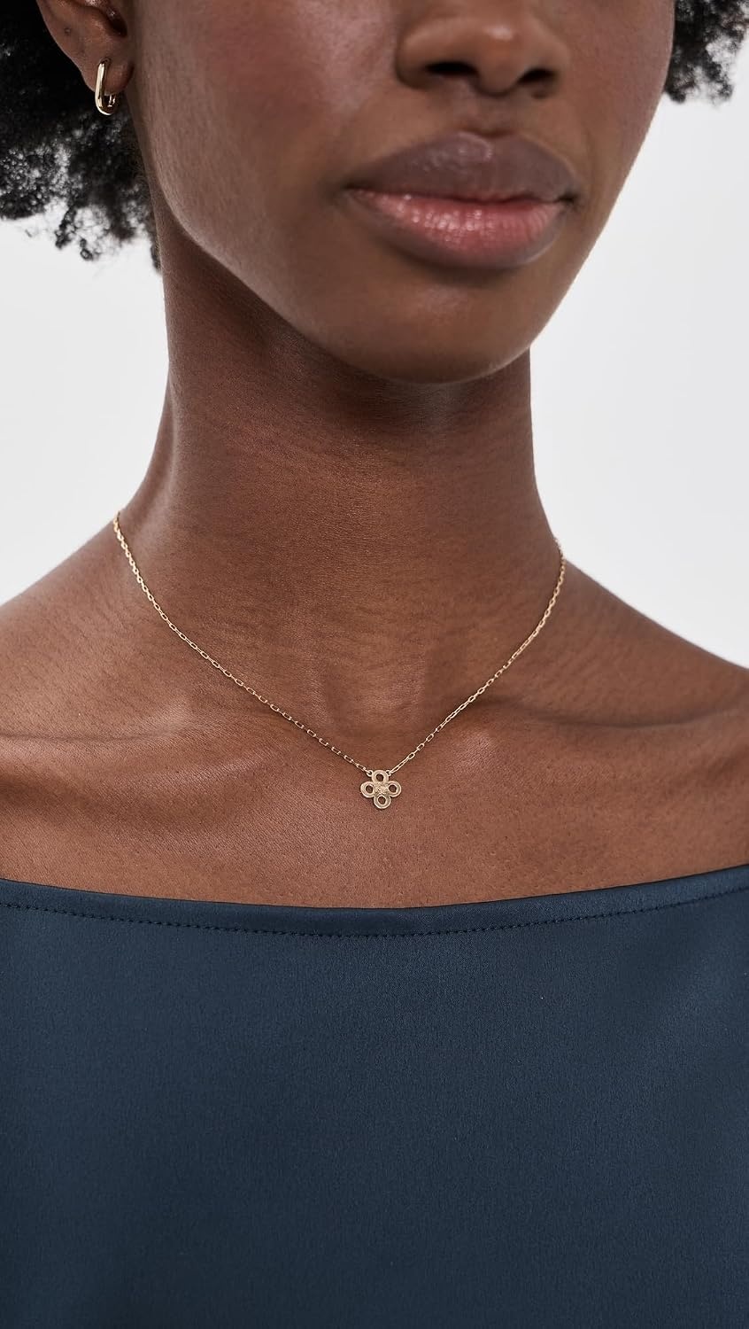 image:imageTory Burch Womens Kira Clover Pendant NecklaceTory Gold