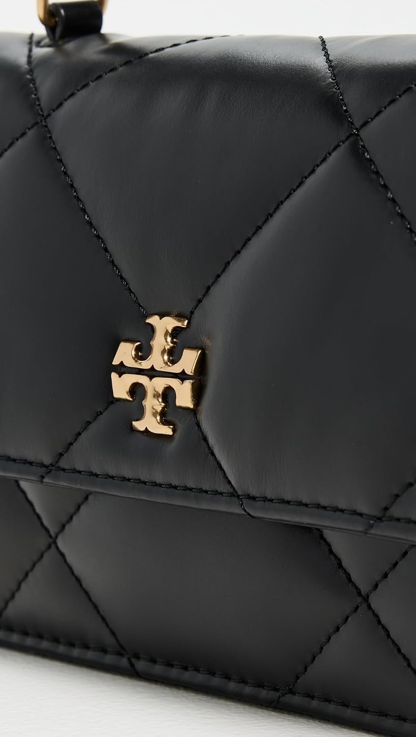 image:imageTory Burch Womens Kira Diamond Quilt Mini Top Handle Chain Crossbody BagBlack