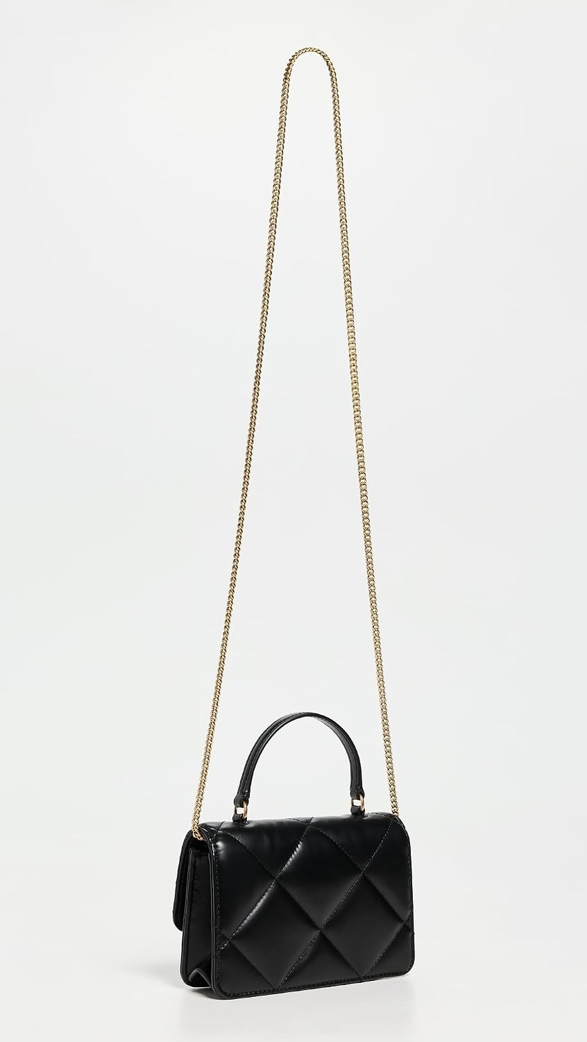 image:imageTory Burch Womens Kira Diamond Quilt Mini Top Handle Chain Crossbody BagBlack