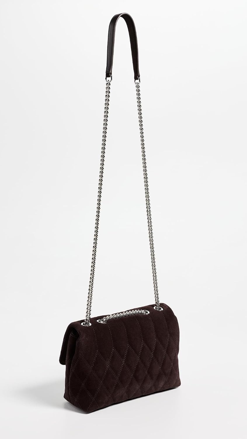 image:imageTory Burch Womens Kira Quilt Suede Shoulder BagLicorice