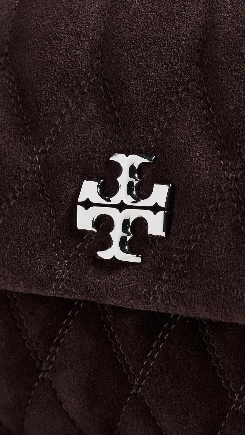 image:imageTory Burch Womens Kira Quilt Suede Shoulder BagLicorice