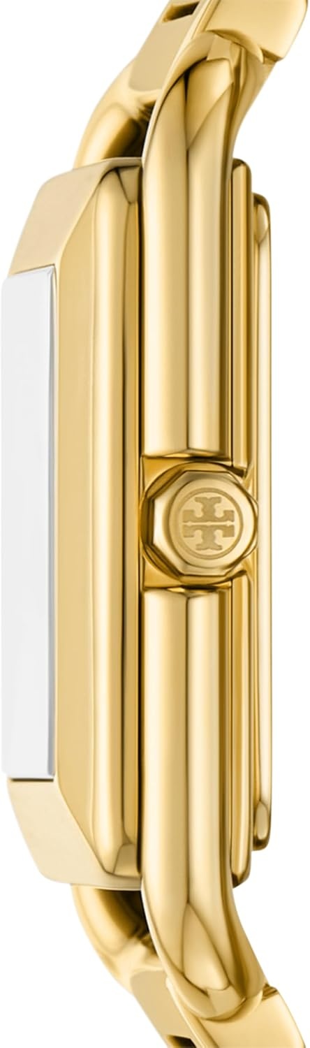 image:imageTory Burch Womens Kira Square ThreeHand Stainless Steel WatchGold