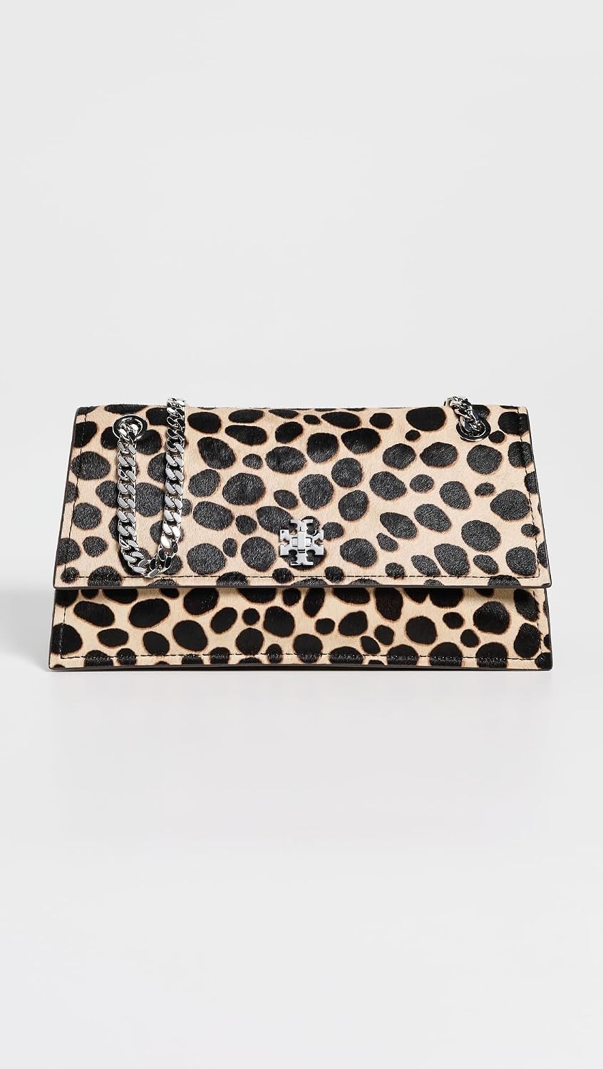 image:imageTory Burch Womens Kira TurnLock Haircalf Shoulder BagTrenchBlack